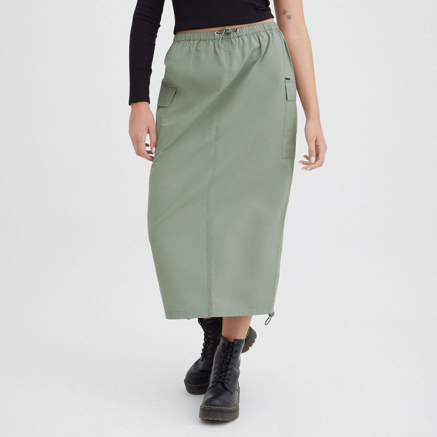 Falda Cargo Oliva