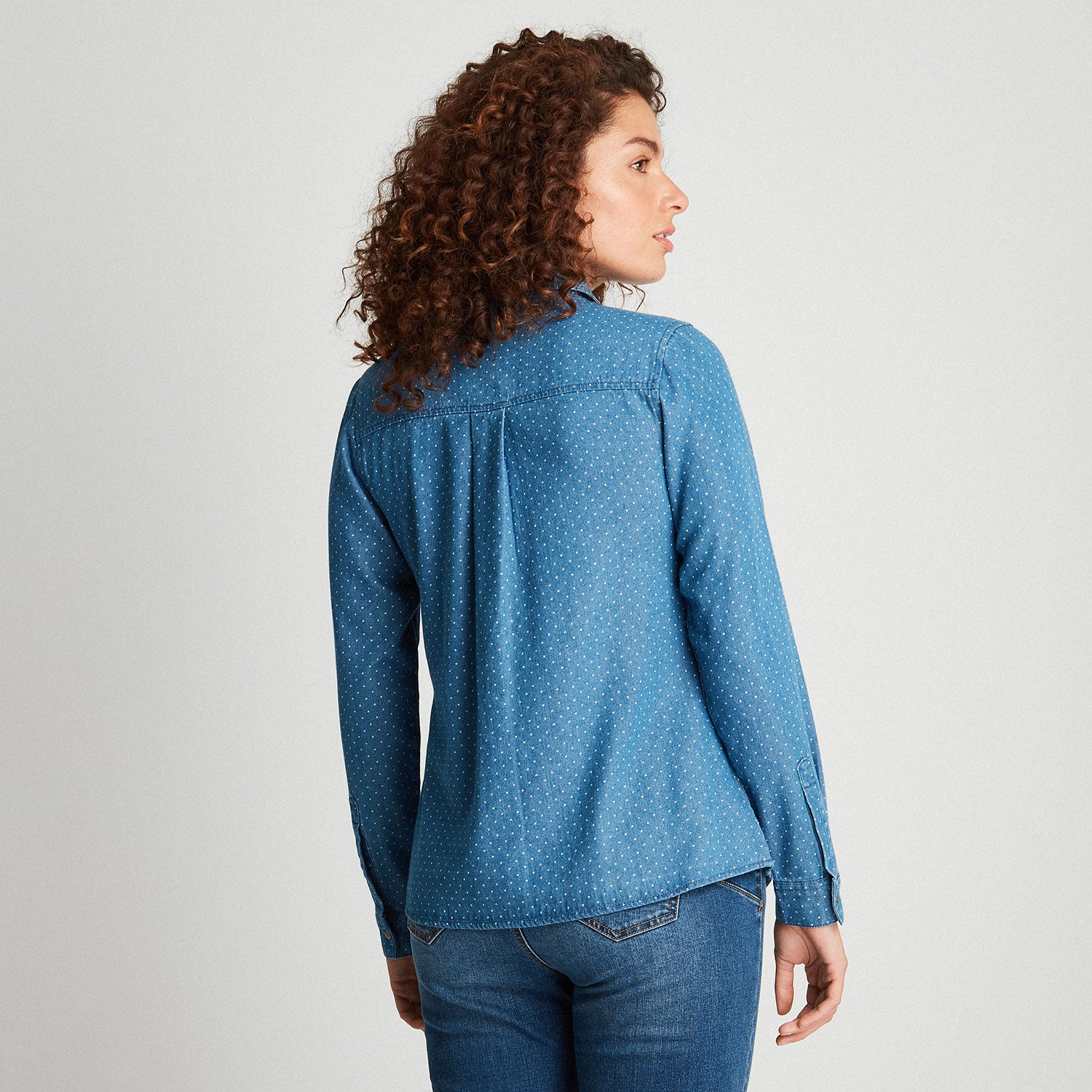 Blusa Estampada Azul Claro