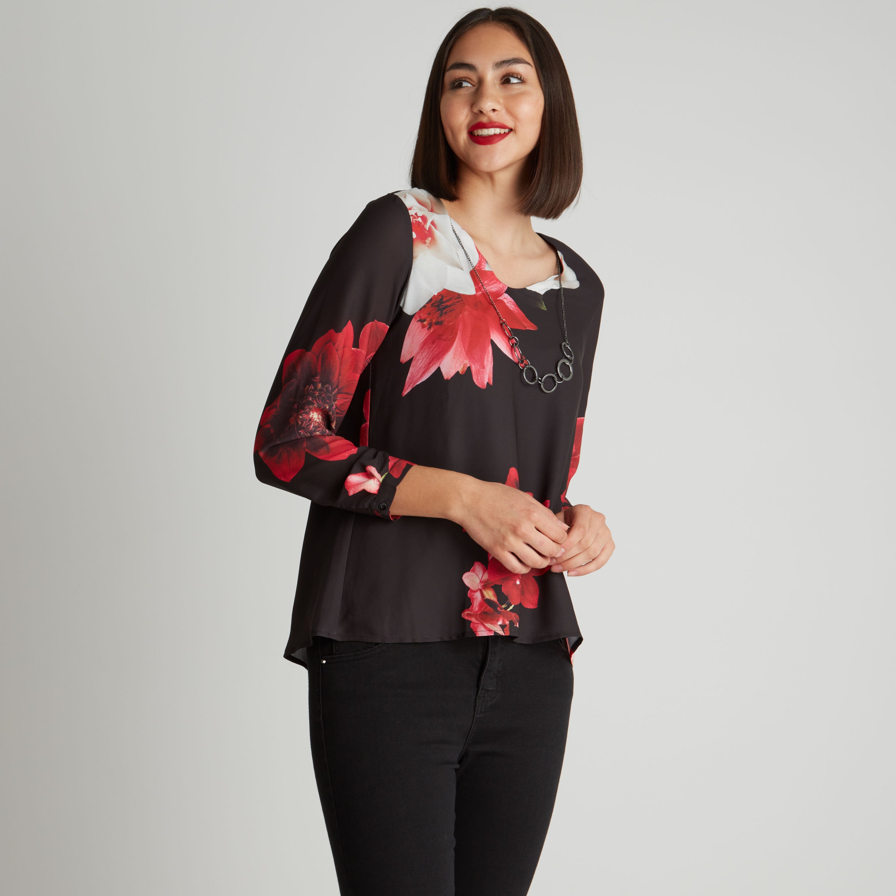 Blusa Con Abertura Falsa En Espalda Negro