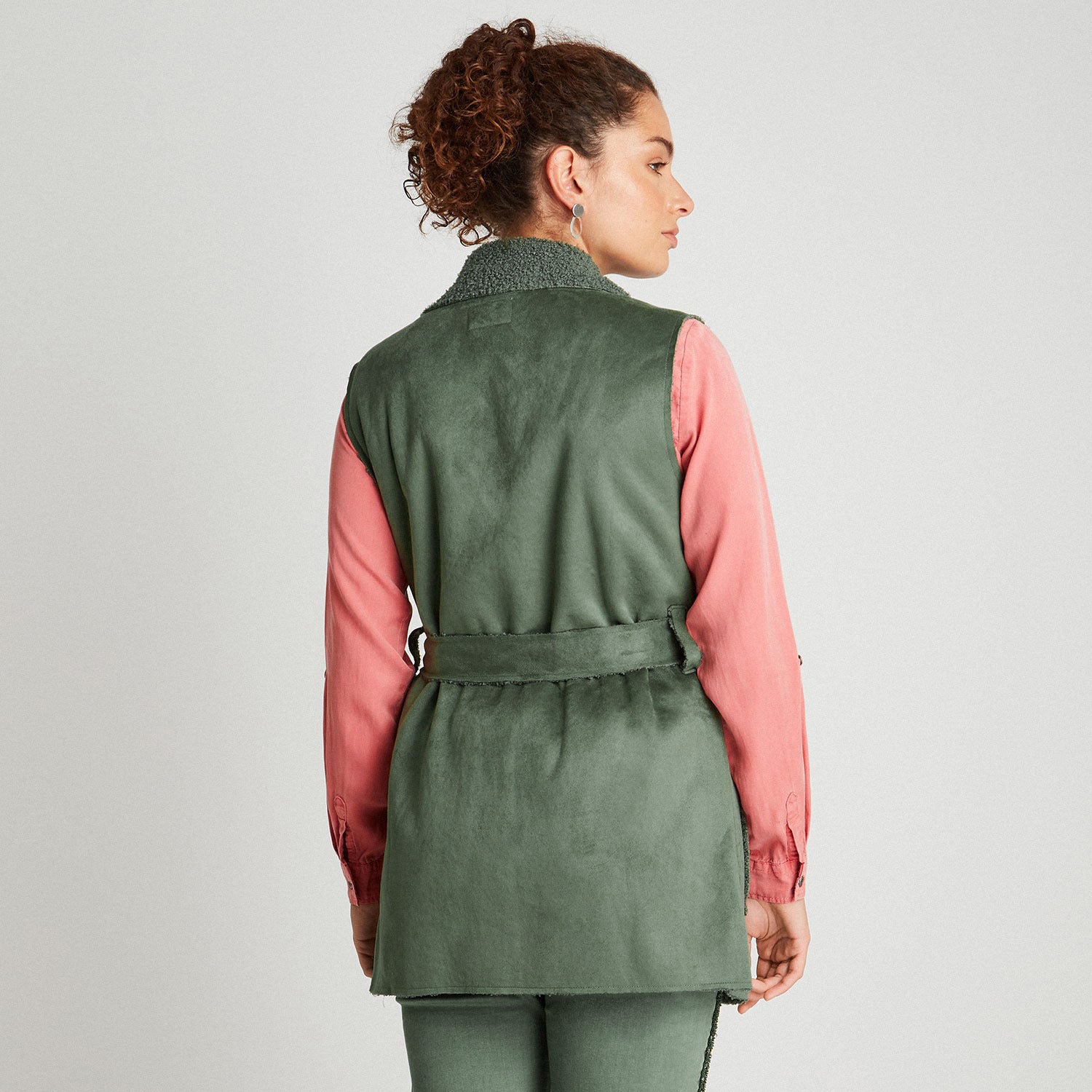 Chaqueta Sin Mangas Bonded Forrada Verde