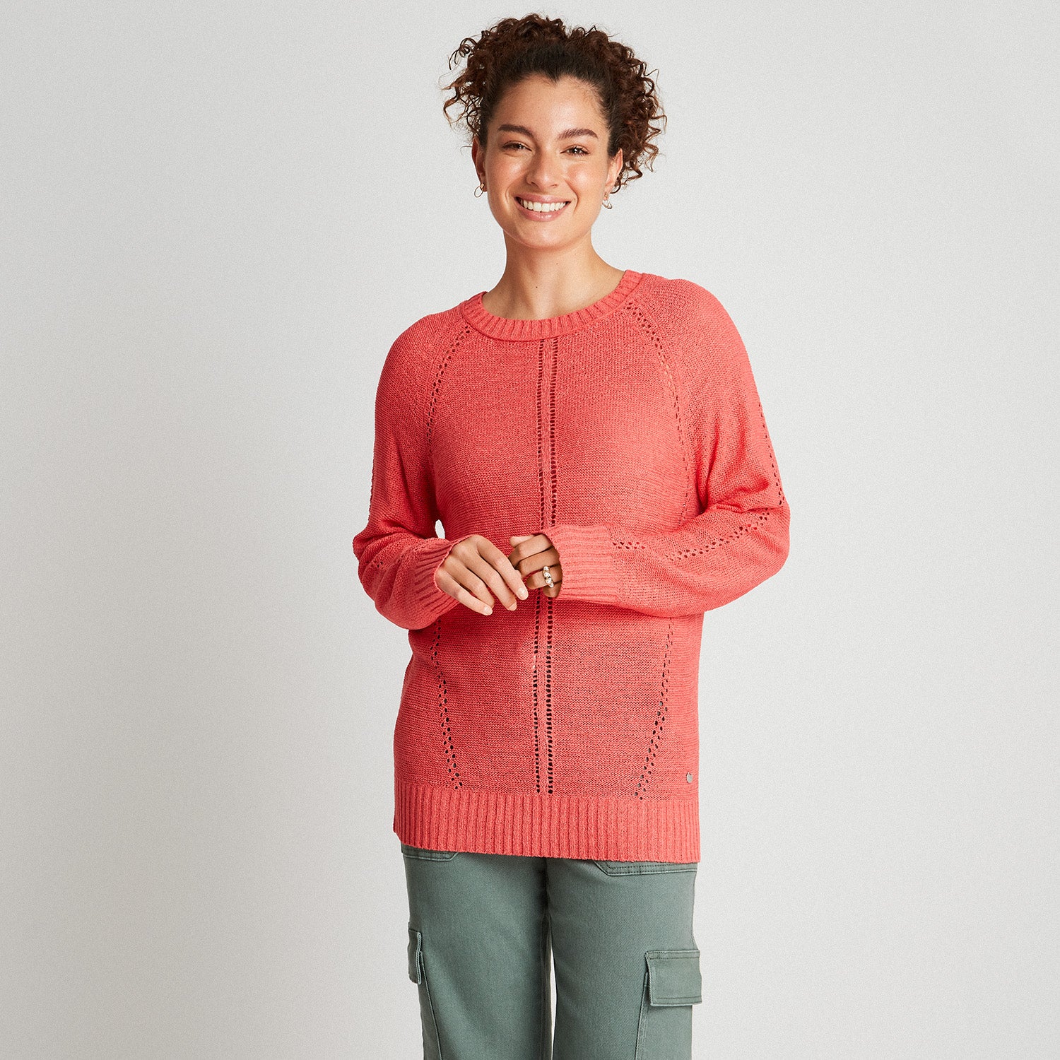 Sweater Calado Coral