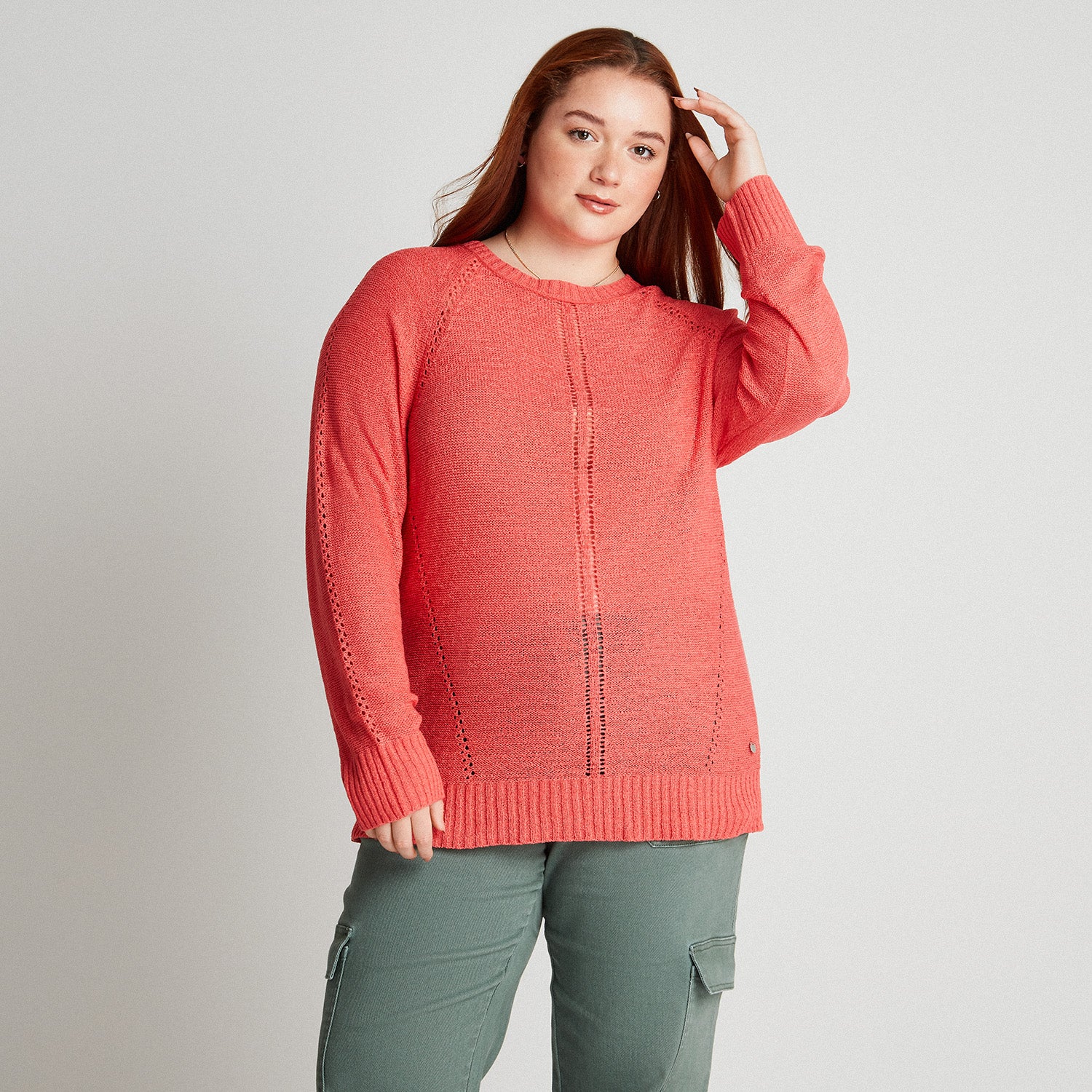 Sweater Calado Coral