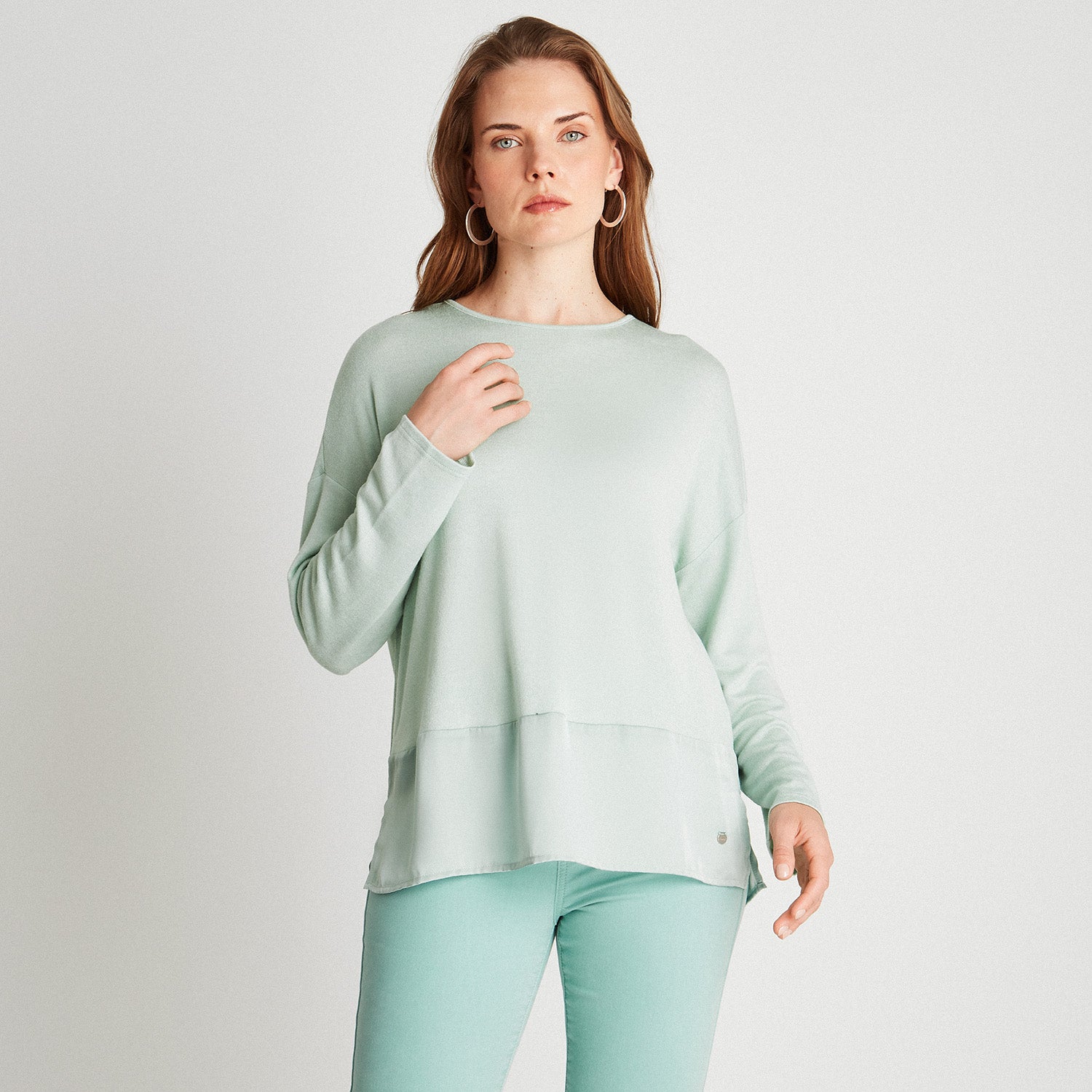 Polera Menta Camant Tejida Mix - Lorenzo di Pontti
