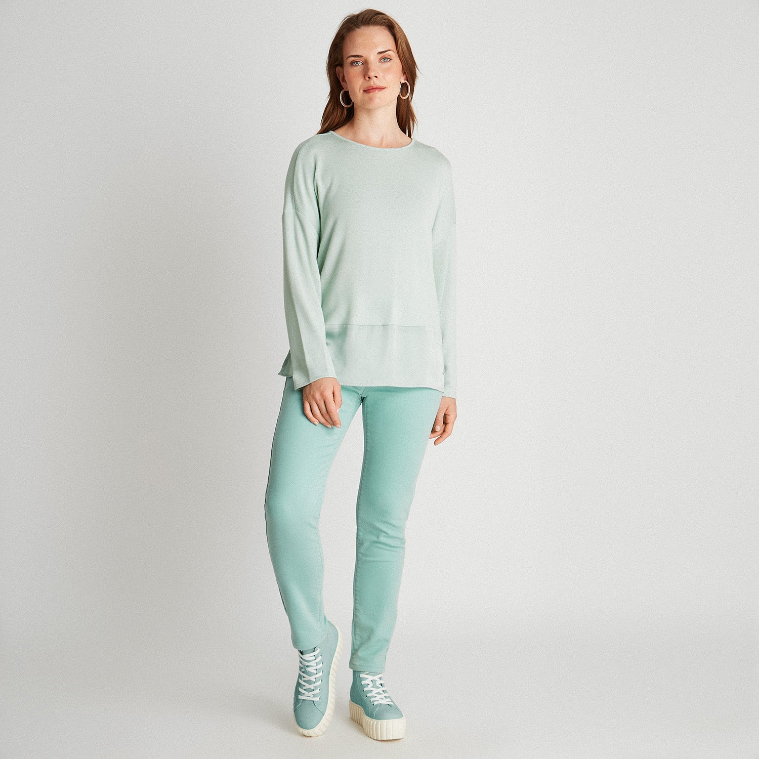 Polera Menta Camant Tejida Mix - Lorenzo di Pontti