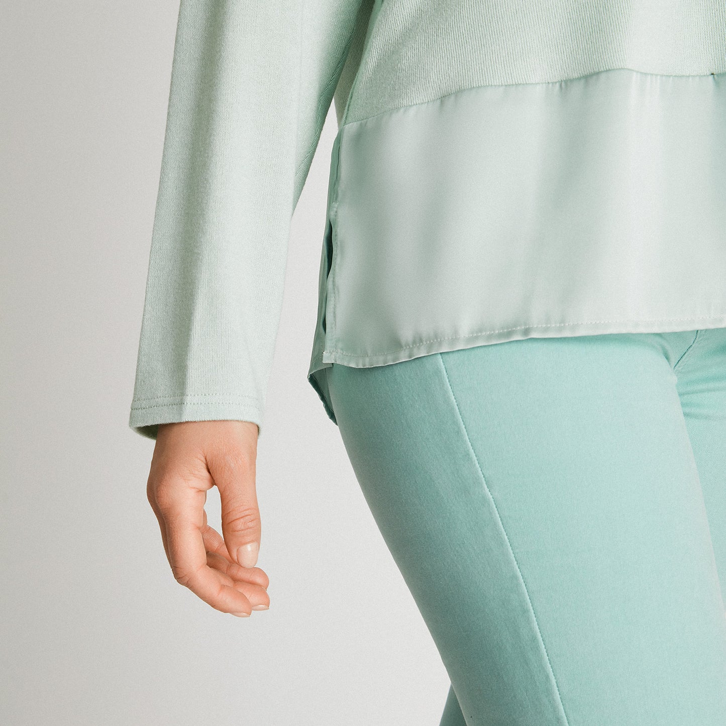Polera Menta Camant Tejida Mix - Lorenzo di Pontti