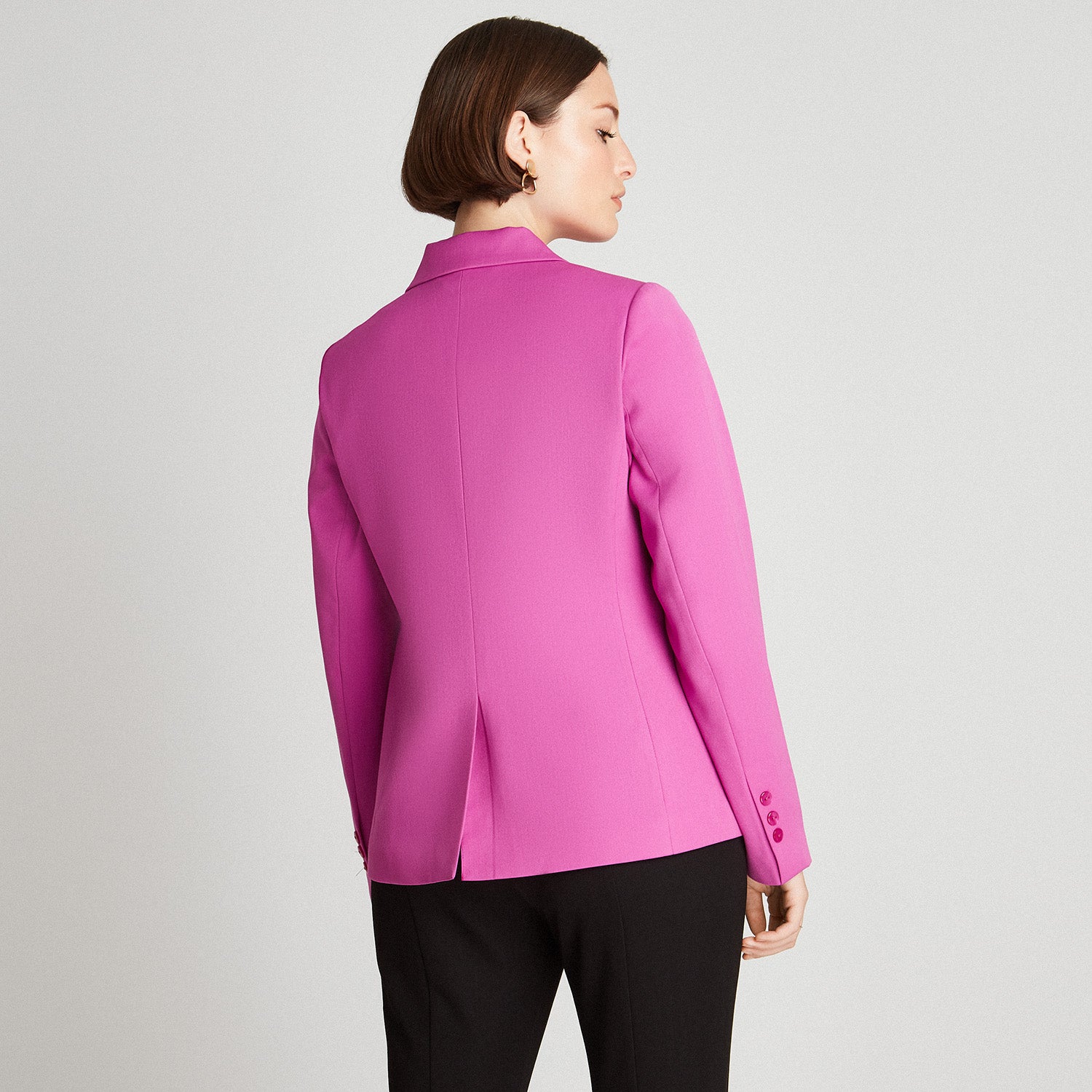 Blazer Manga Larga Un Botón Morado