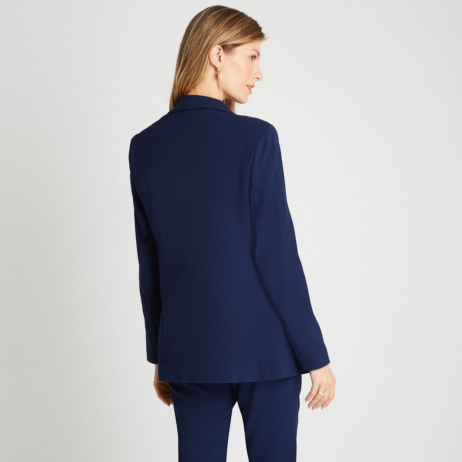 Blazer Manga Larga Dos Botones Azul