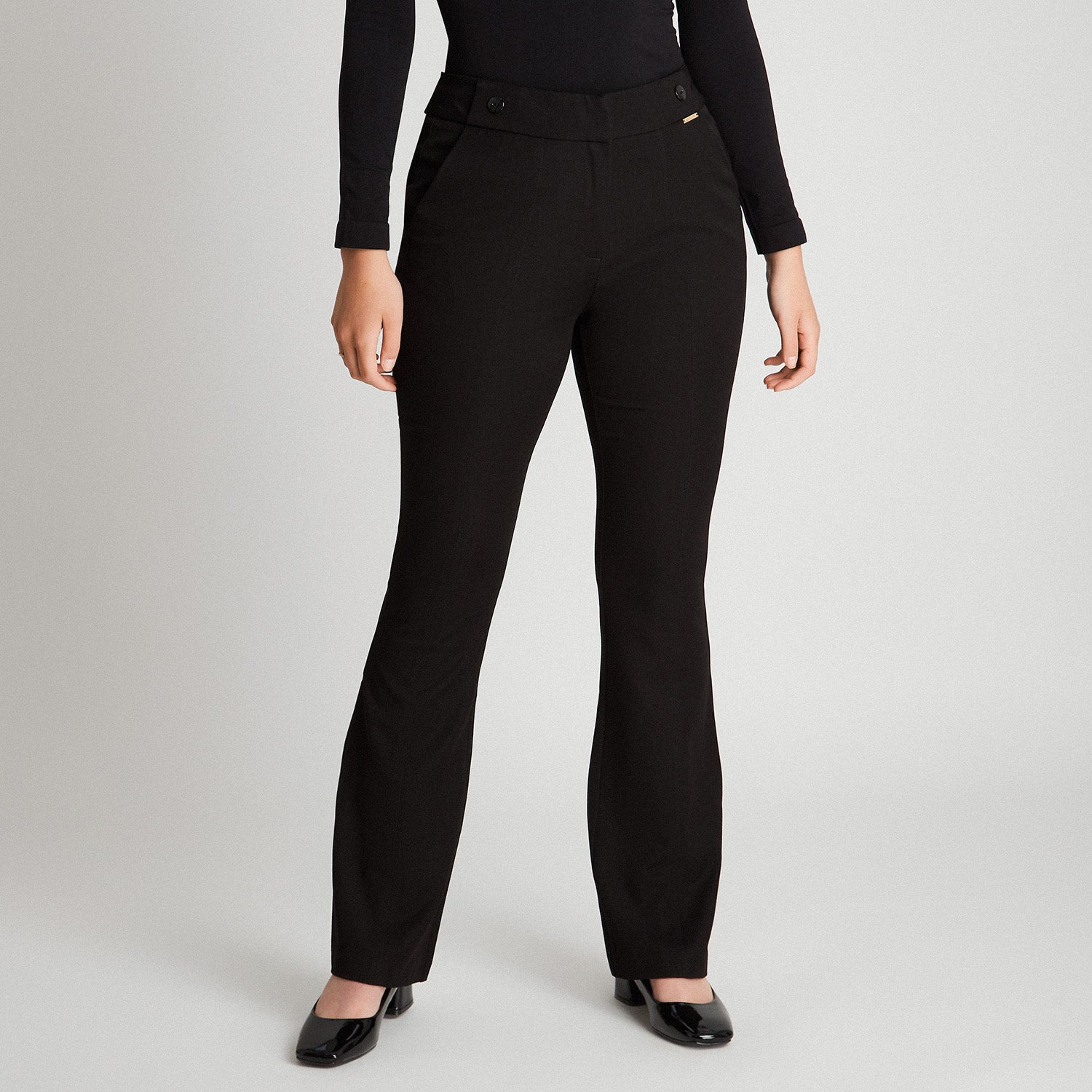 Pantalón formal Con 2 Botones Negro