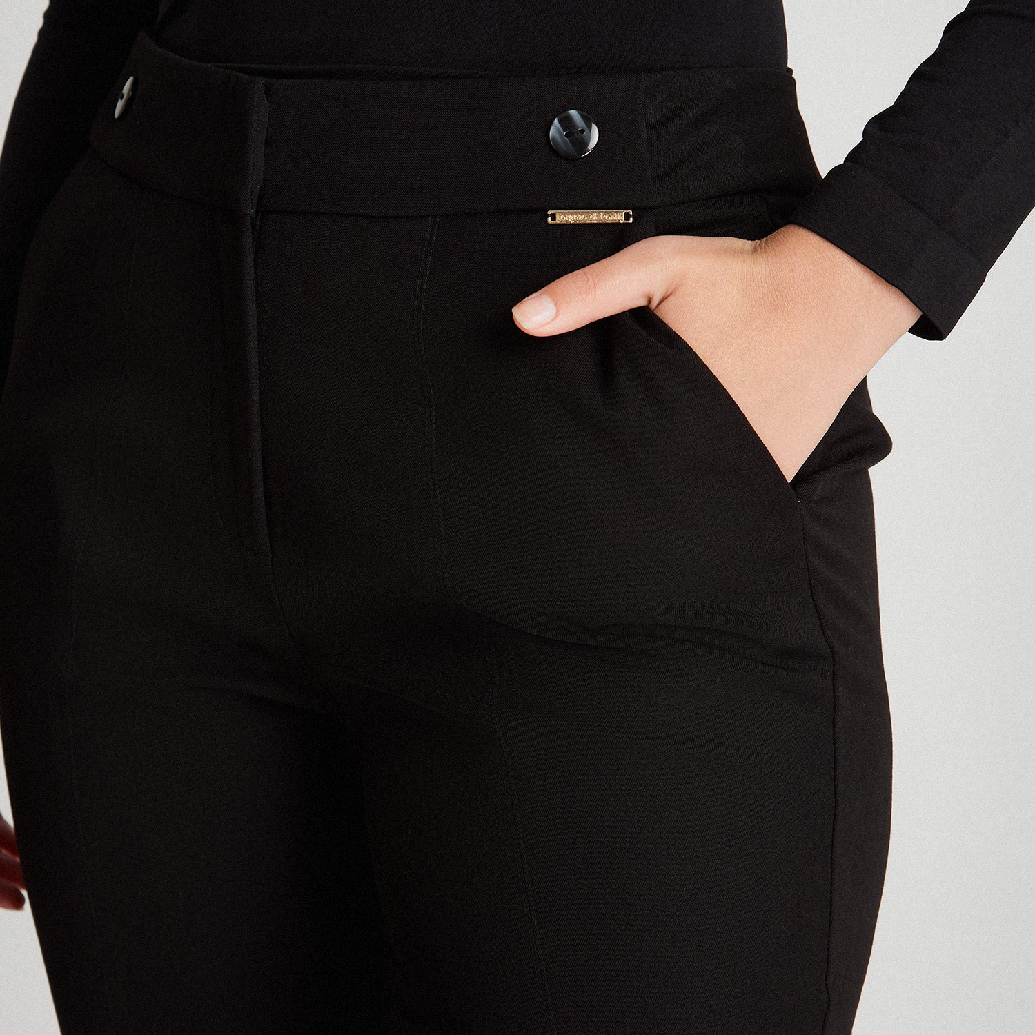 Pantalón formal Con 2 Botones Negro