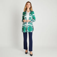 Blusón Manga Larga Con Roll Up Verde