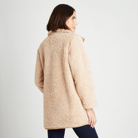 Polerón Sherpa Con Botones Beige