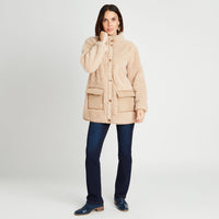 Polerón Sherpa Con Botones Beige