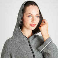 Poncho Gris Manga Larga Gorro - Lorenzo di Pontti