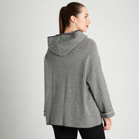 Poncho Gris Manga Larga Gorro - Lorenzo di Pontti
