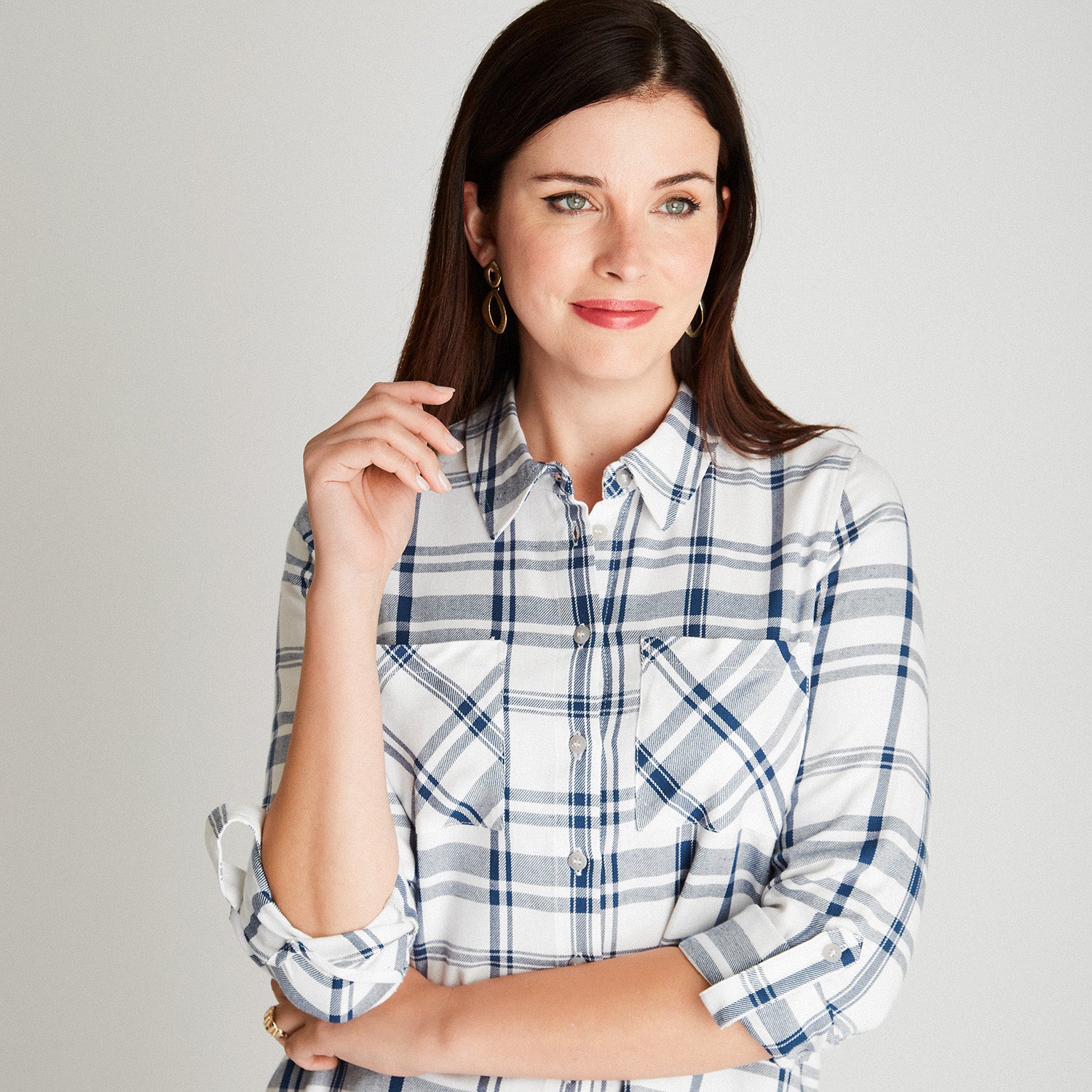 Blusa Índigo Cuello Camisero