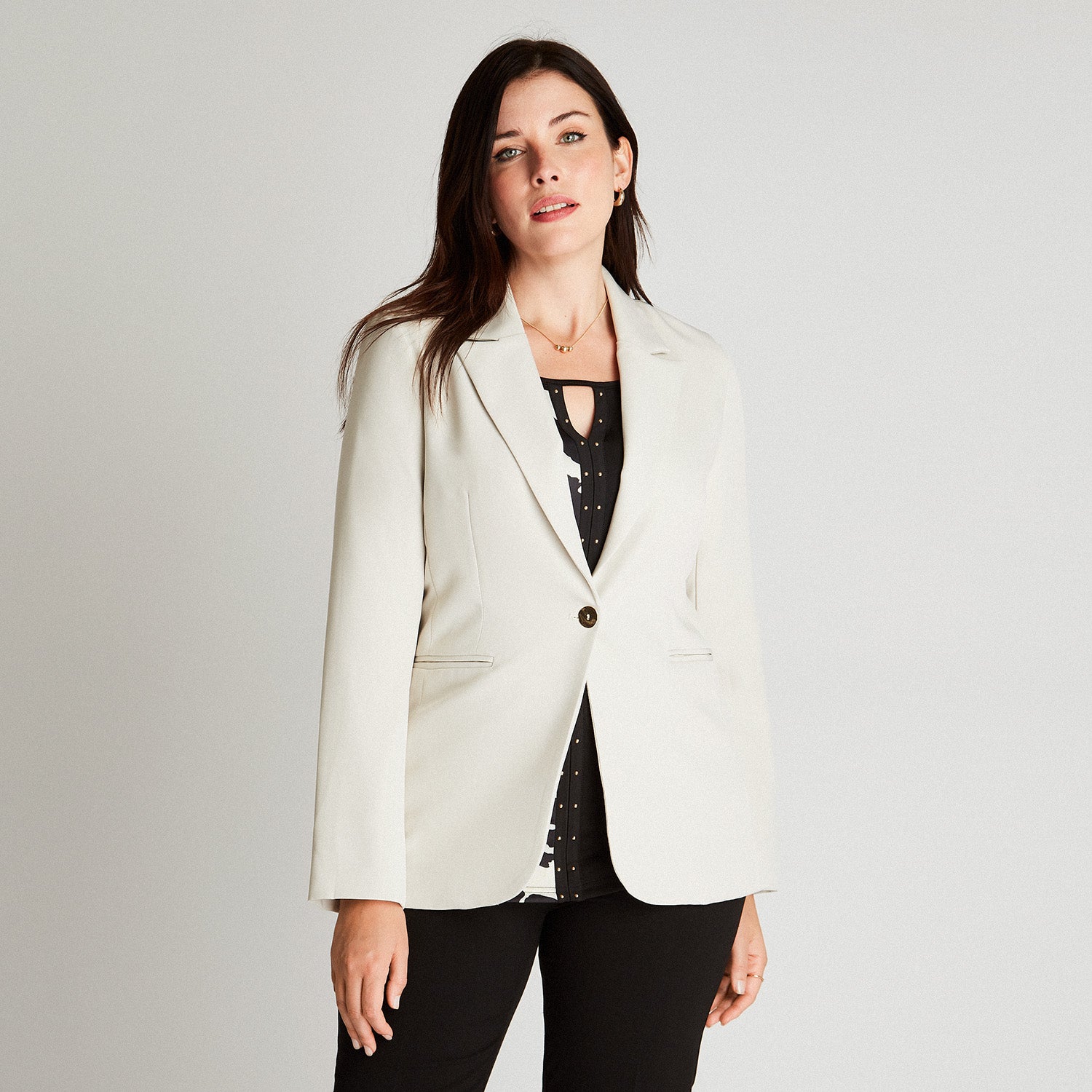 Blazer Manga Larga Arena Liso