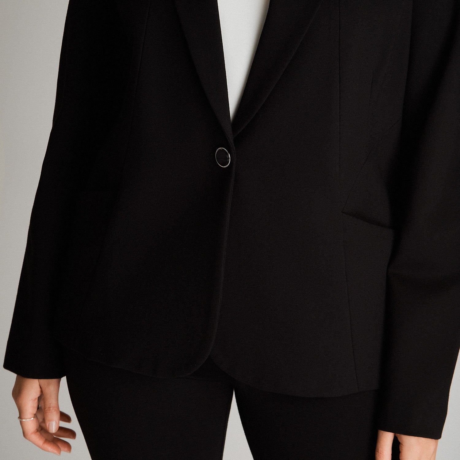 Blazer Manga Larga Negro