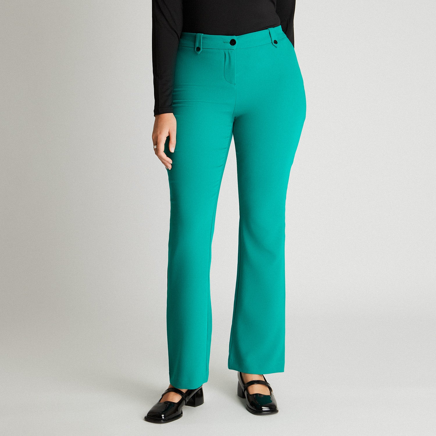 Pantalón Formal Verde Pierna Recta