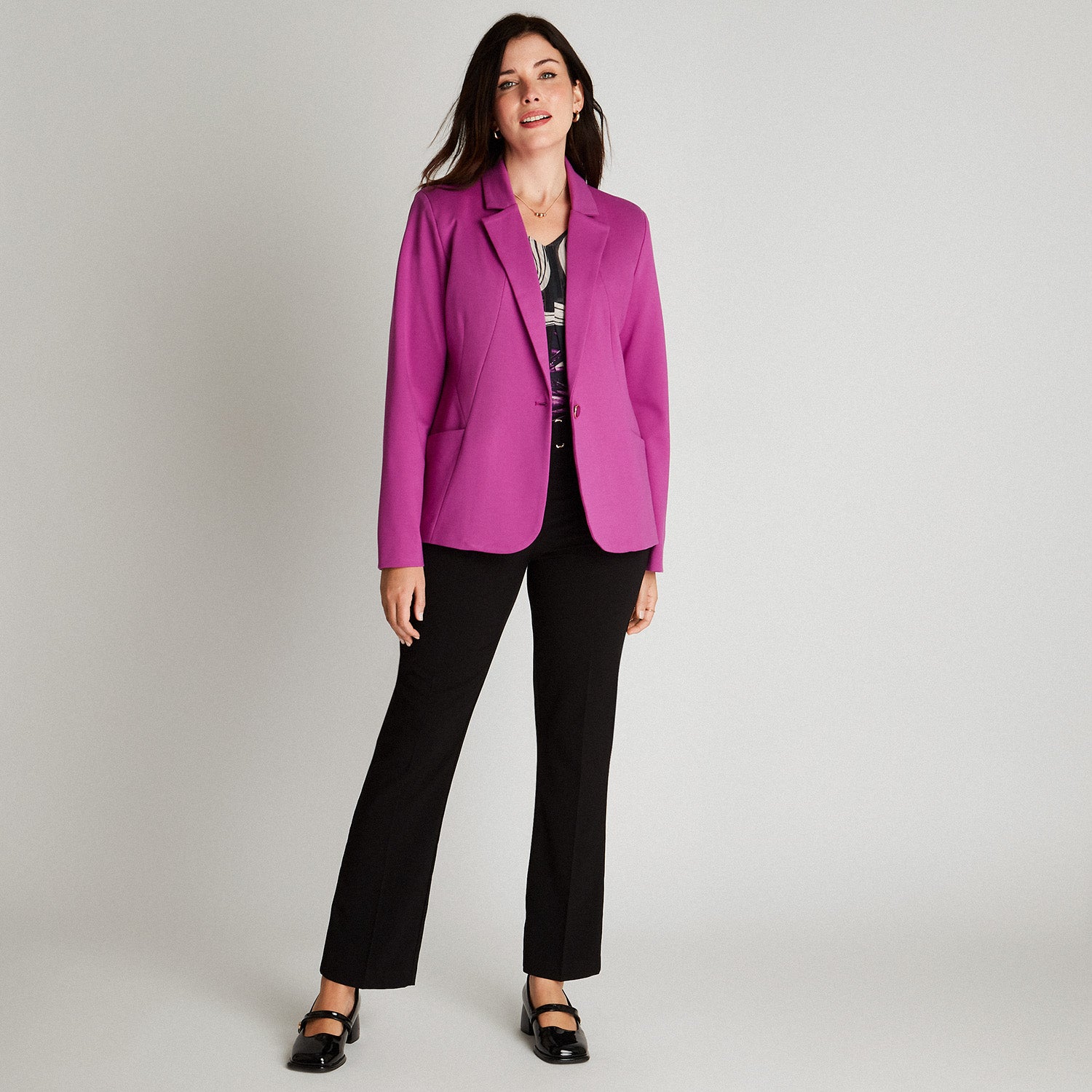 Blazer Manga Larga Morado