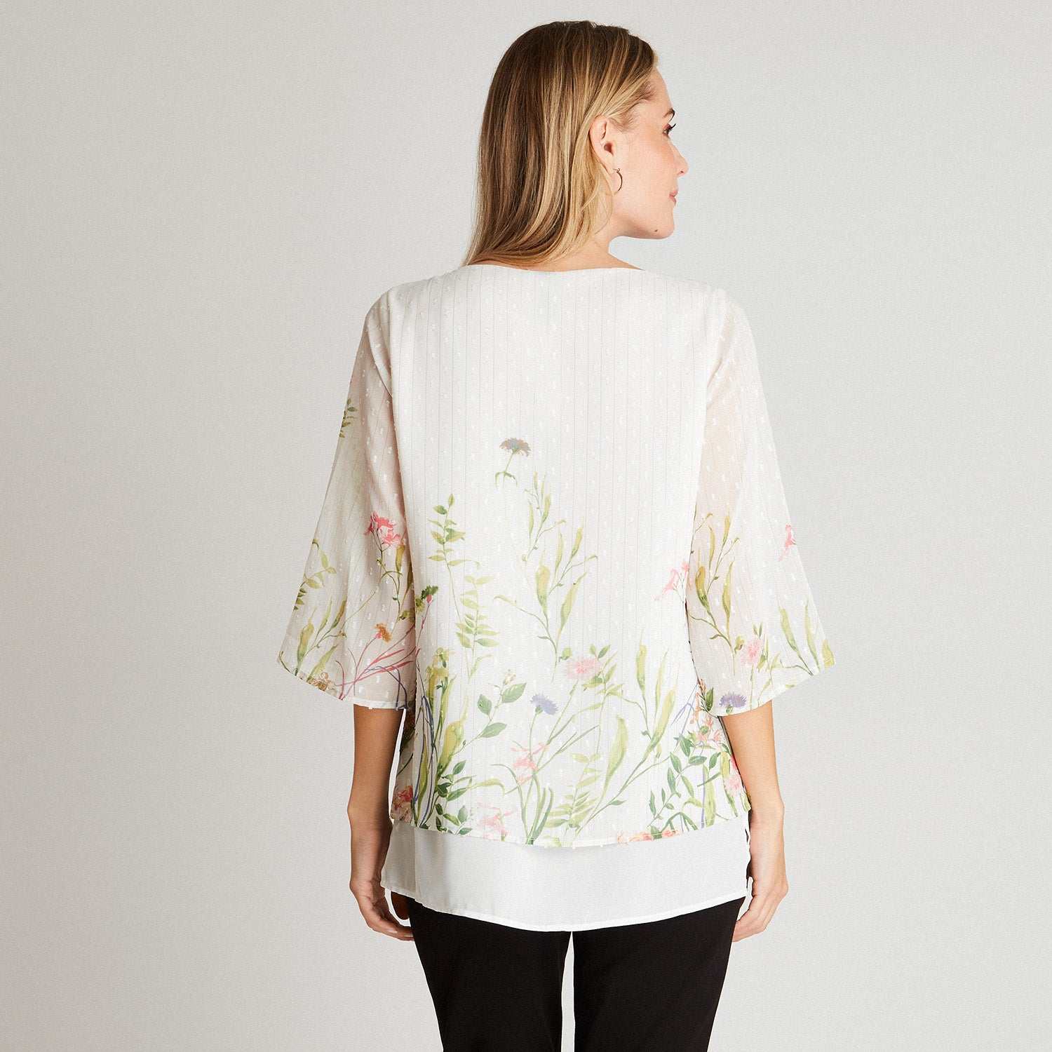 Blusa Crudo Estampado Cuello Redondo