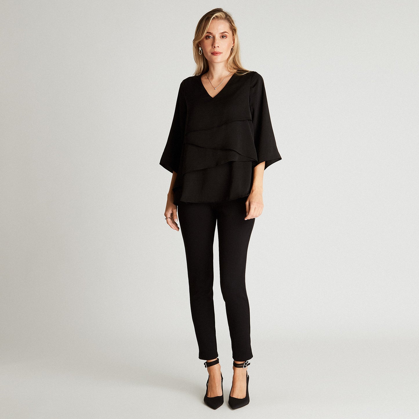 Blusa Negra Manga 3,4