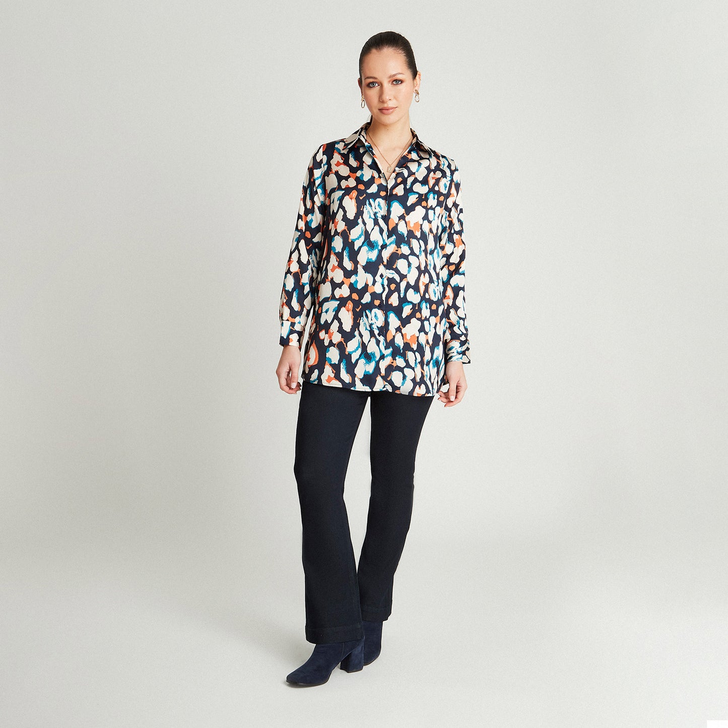 Blusa Arena Manga Larga Cuello Camisero