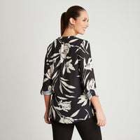 Blusa Negro Tipo Blusón Abotonado - Lorenzo di Pontti