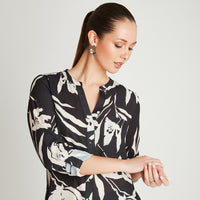 Blusa Negro Tipo Blusón Abotonado - Lorenzo di Pontti