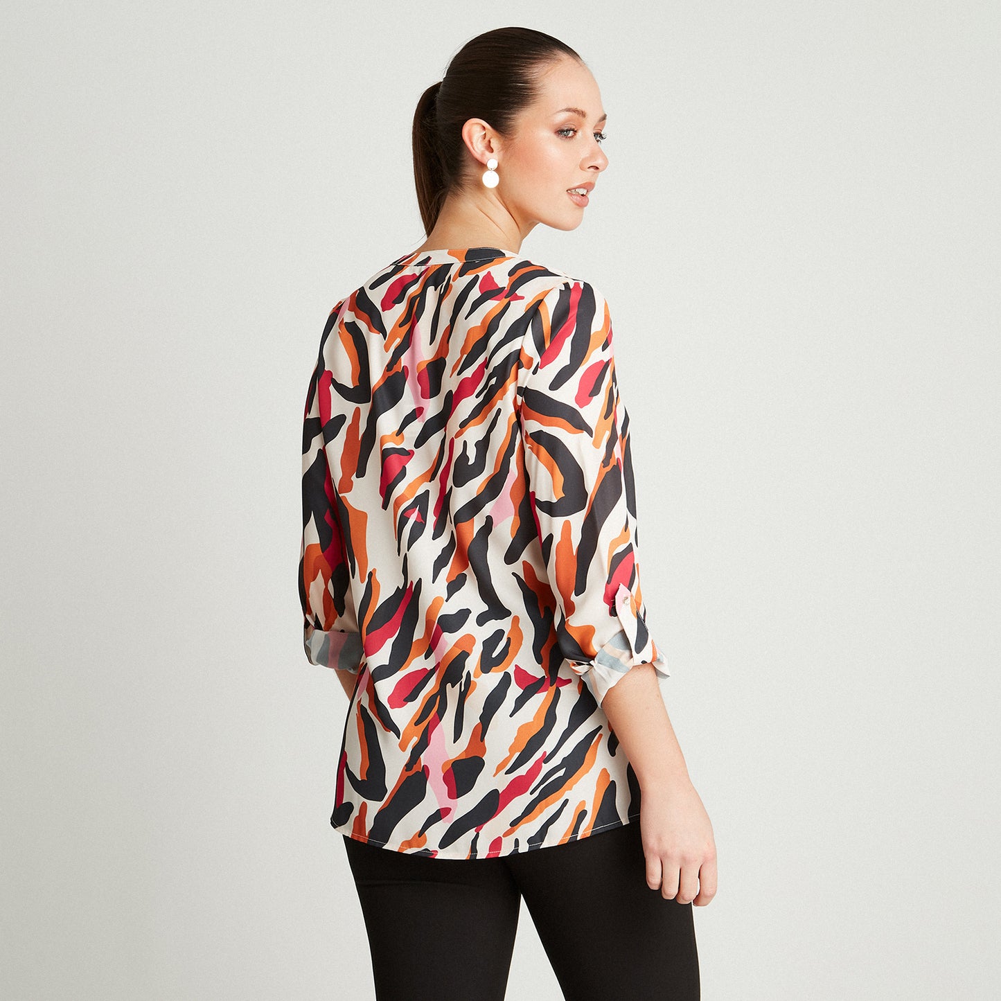 Blusa Fucsia Tipo Blusón Abotonado - Lorenzo di Pontti