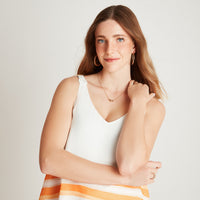 Blusa Blanco Sin Manga Estampado - Lorenzo di Pontti
