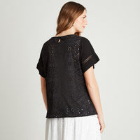 Blusa Negro Cuello Redondo - Lorenzo di Pontti