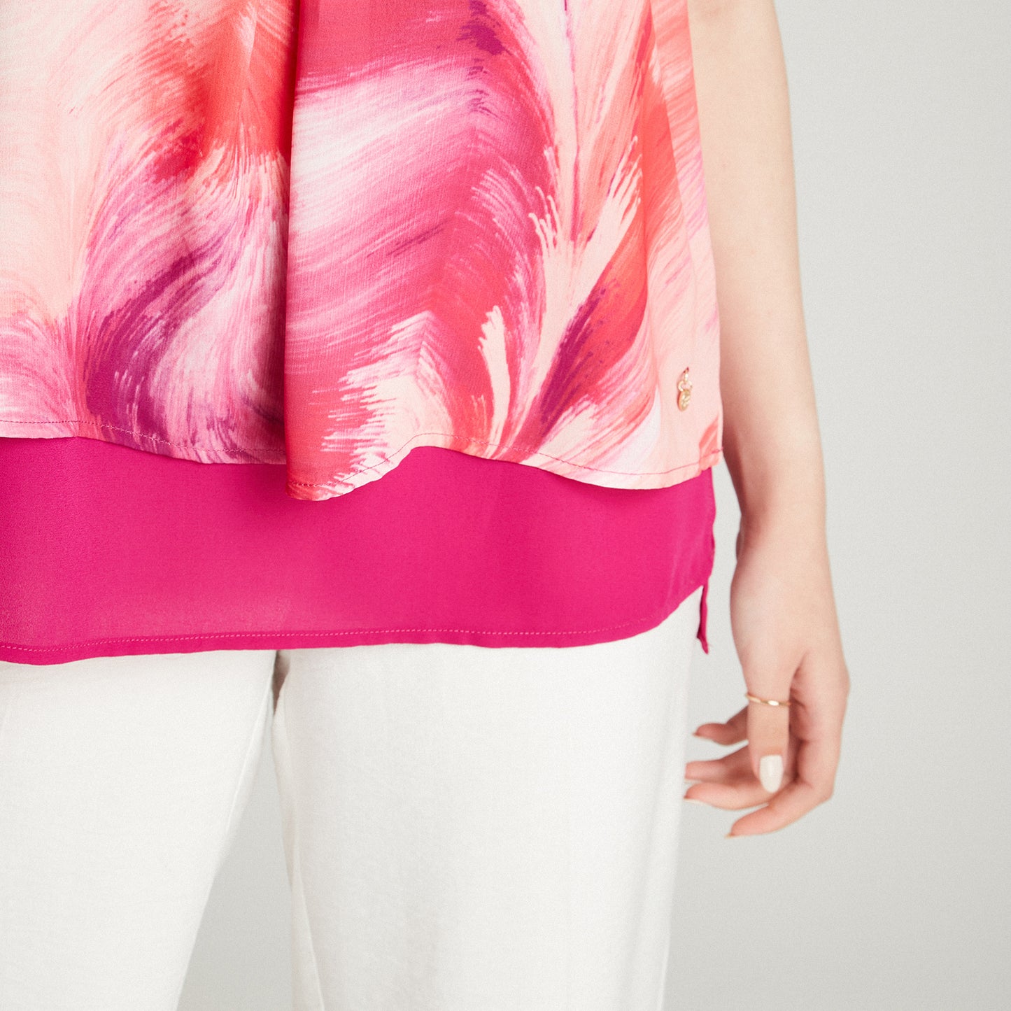 Blusa Rosado Sin Manga Cuello - Lorenzo di Pontti