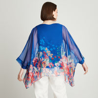 Túnica Azulino Manga Corta Estampado