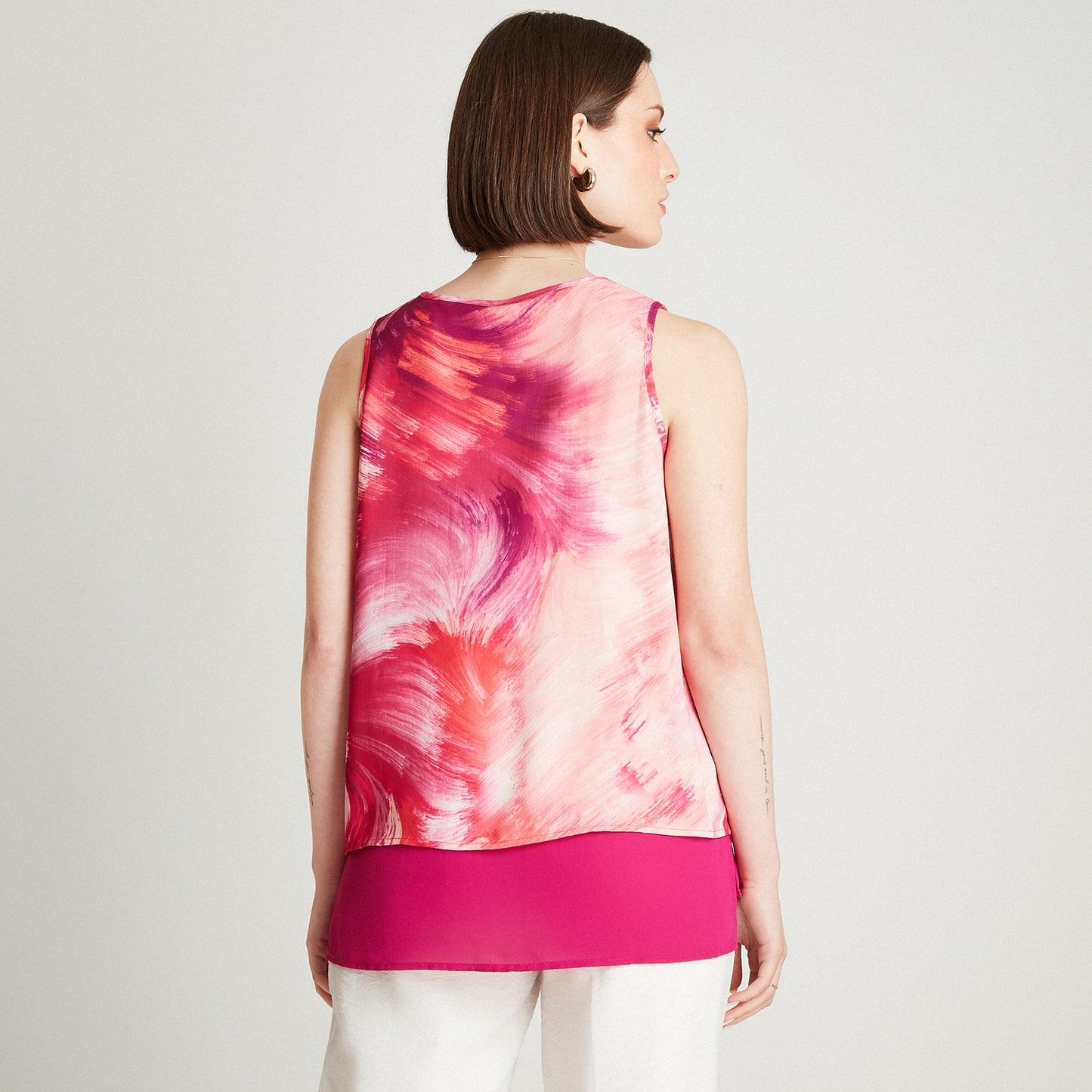Blusa Rosado Sin Manga Cuello - Lorenzo di Pontti
