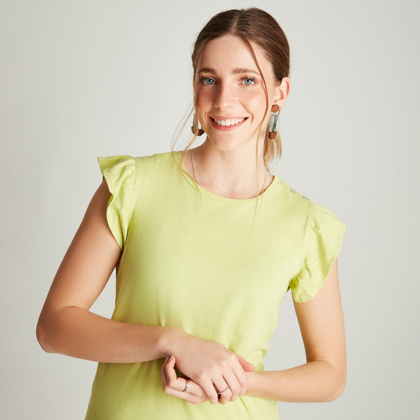 Polera Verde claro Pistacho Sin Manga - Lorenzo di Pontti