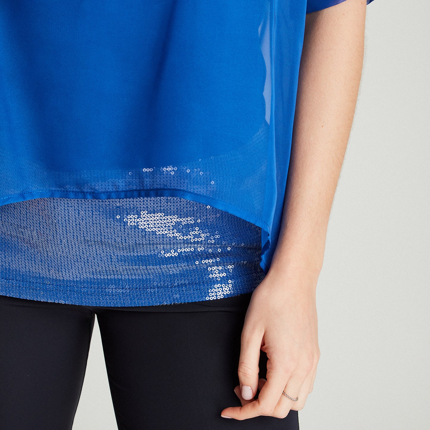 Túnica Azulino Manga Corta Estampado