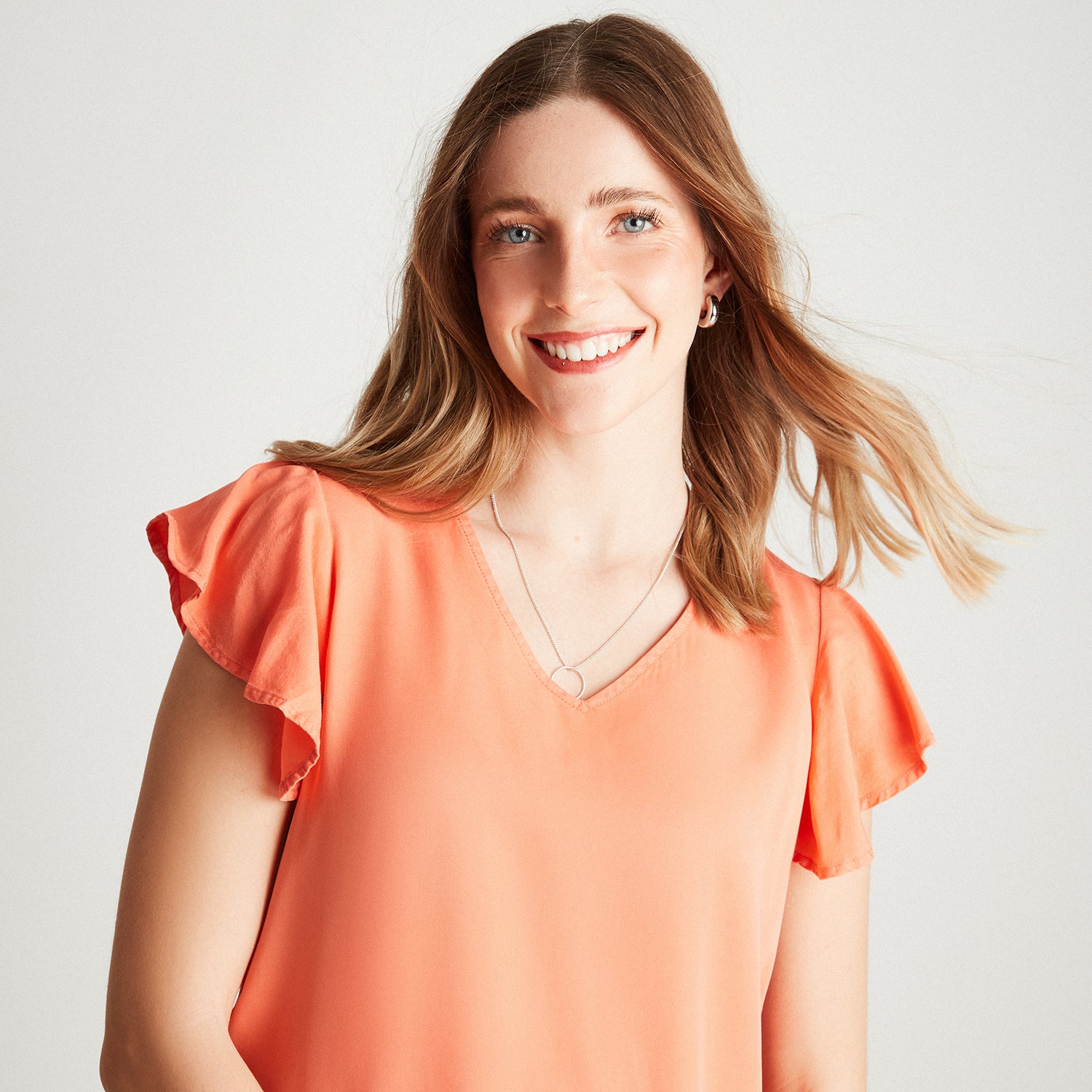 Blusa Naranja Naranjo Manga Corta - Lorenzo di Pontti