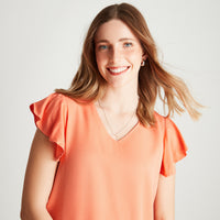 Blusa Naranja Naranjo Manga Corta - Lorenzo di Pontti