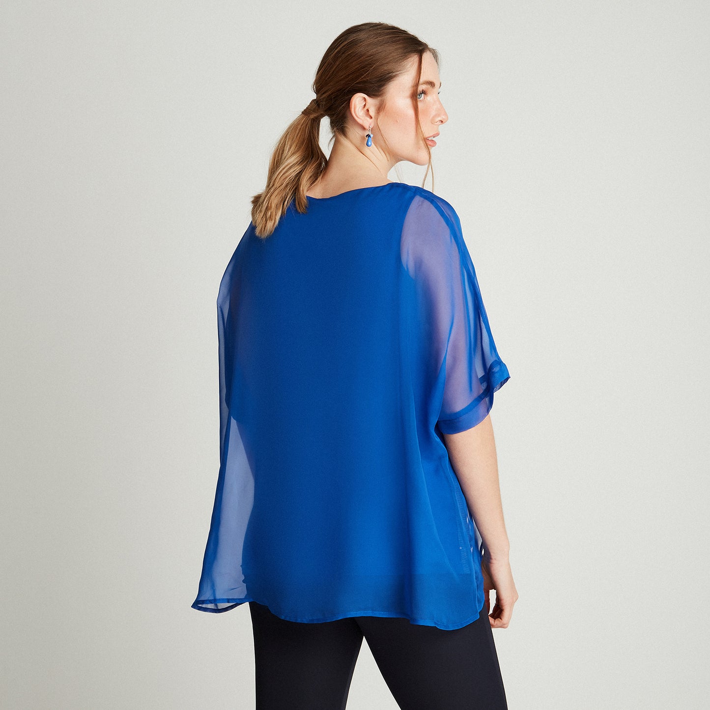 Túnica Azulino Manga Corta Estampado