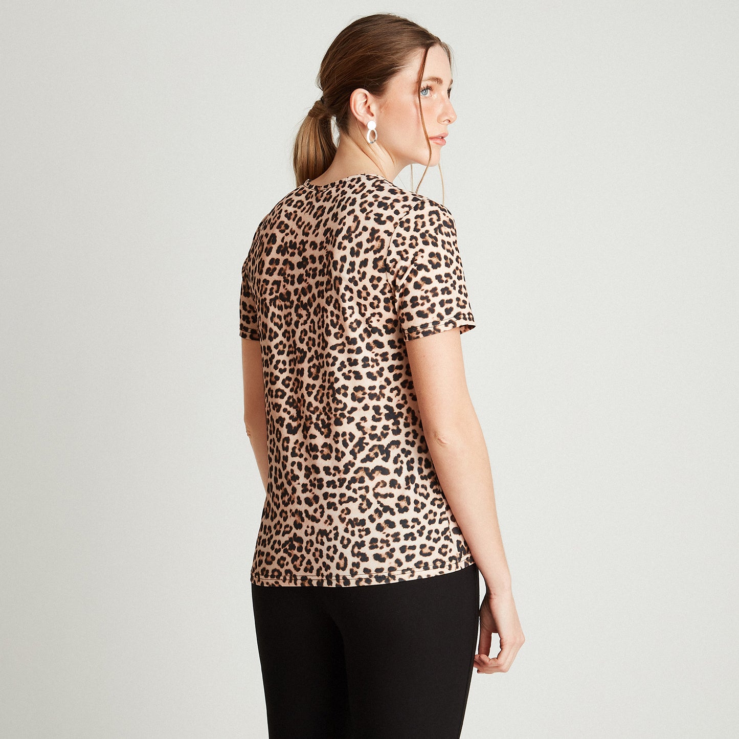 Polera Crudo Manga Corta Cuello Redondo