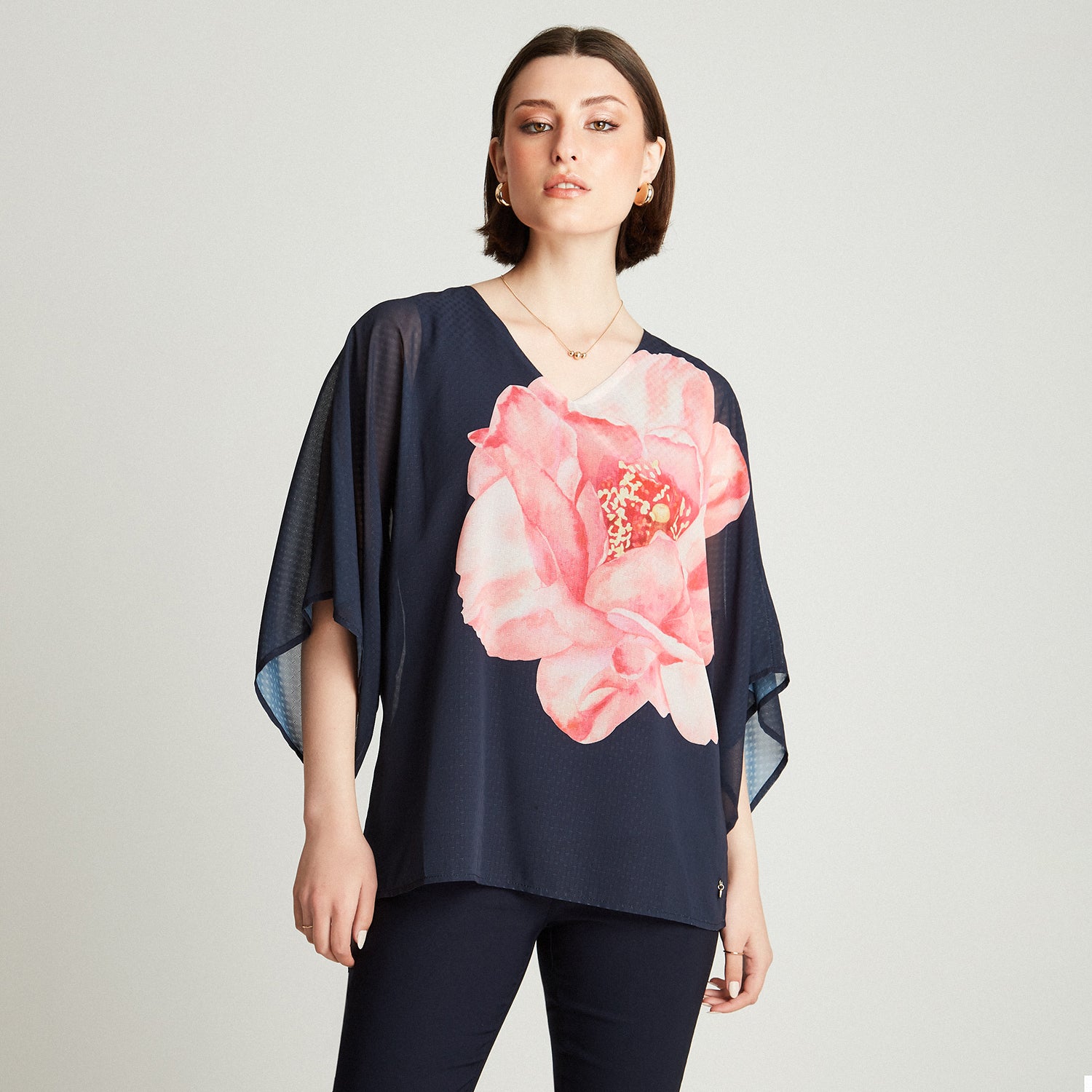 Túnica Azul Manga Corta