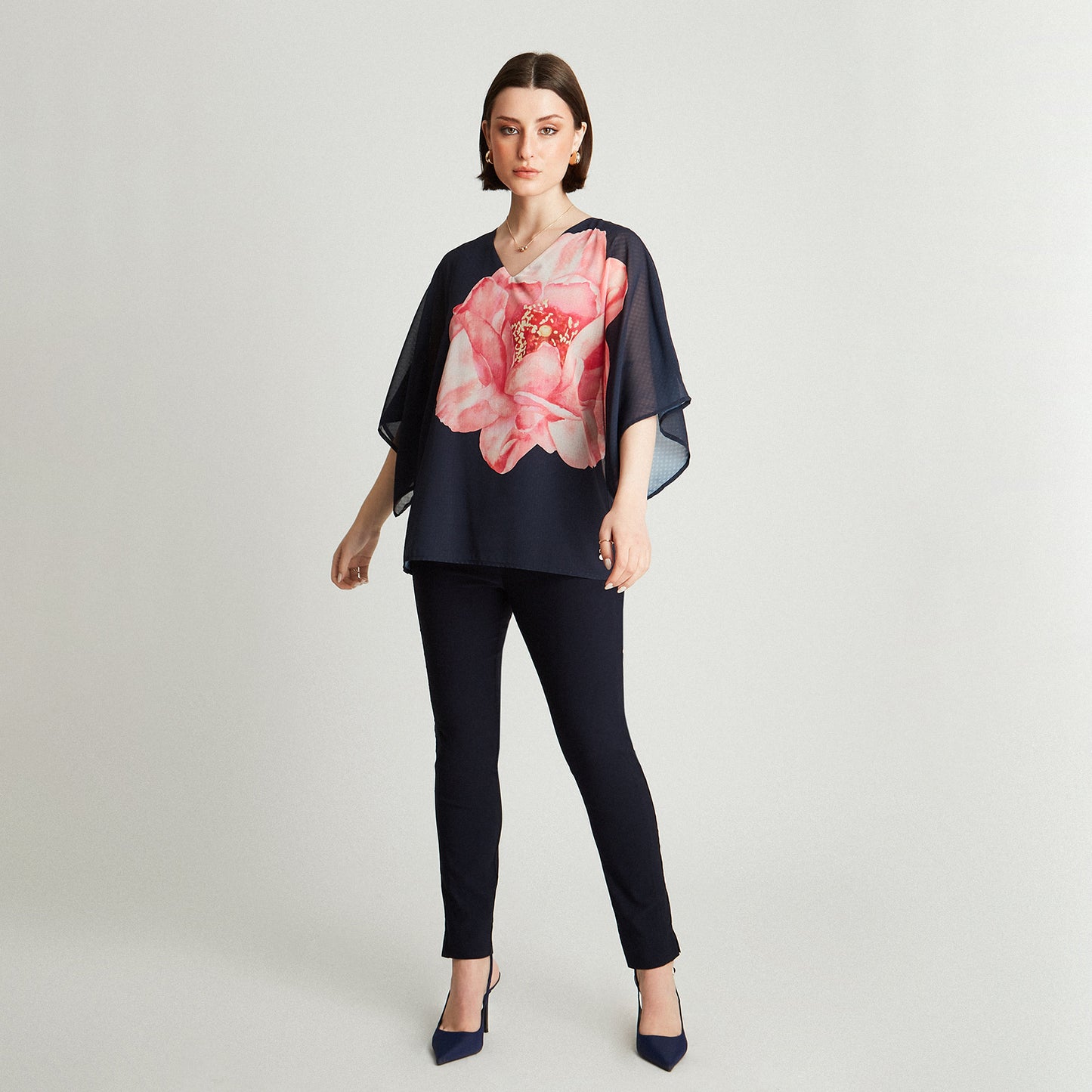 Túnica Azul Manga Corta