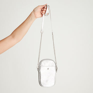 Porta Celular Plata Metalizado