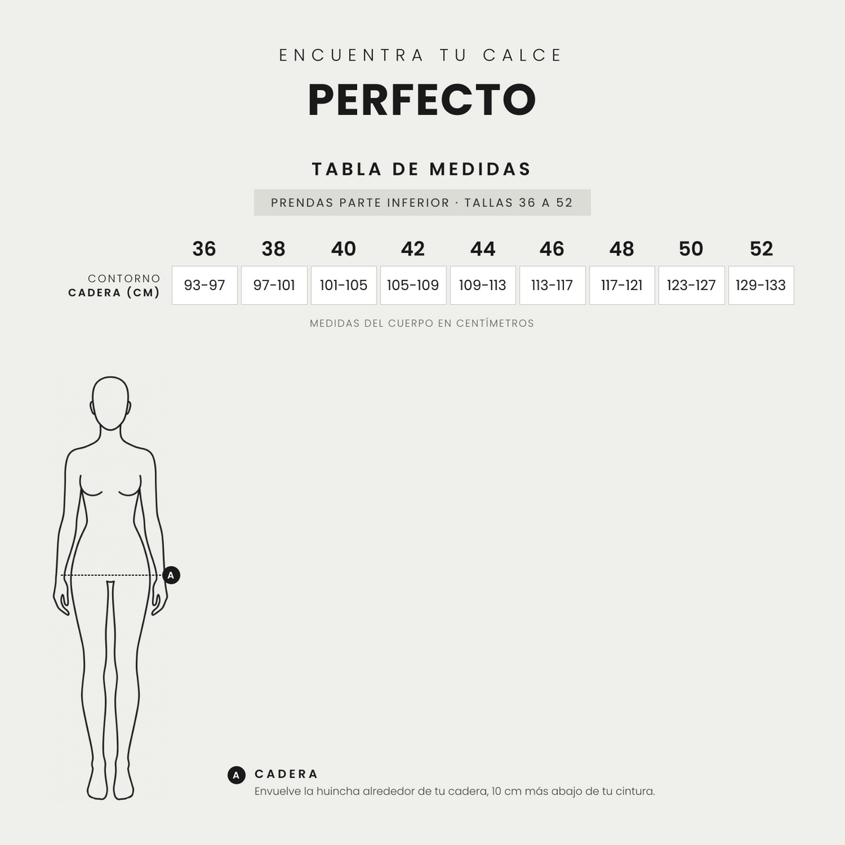 Tabla de tallas · Falda Negra Midi