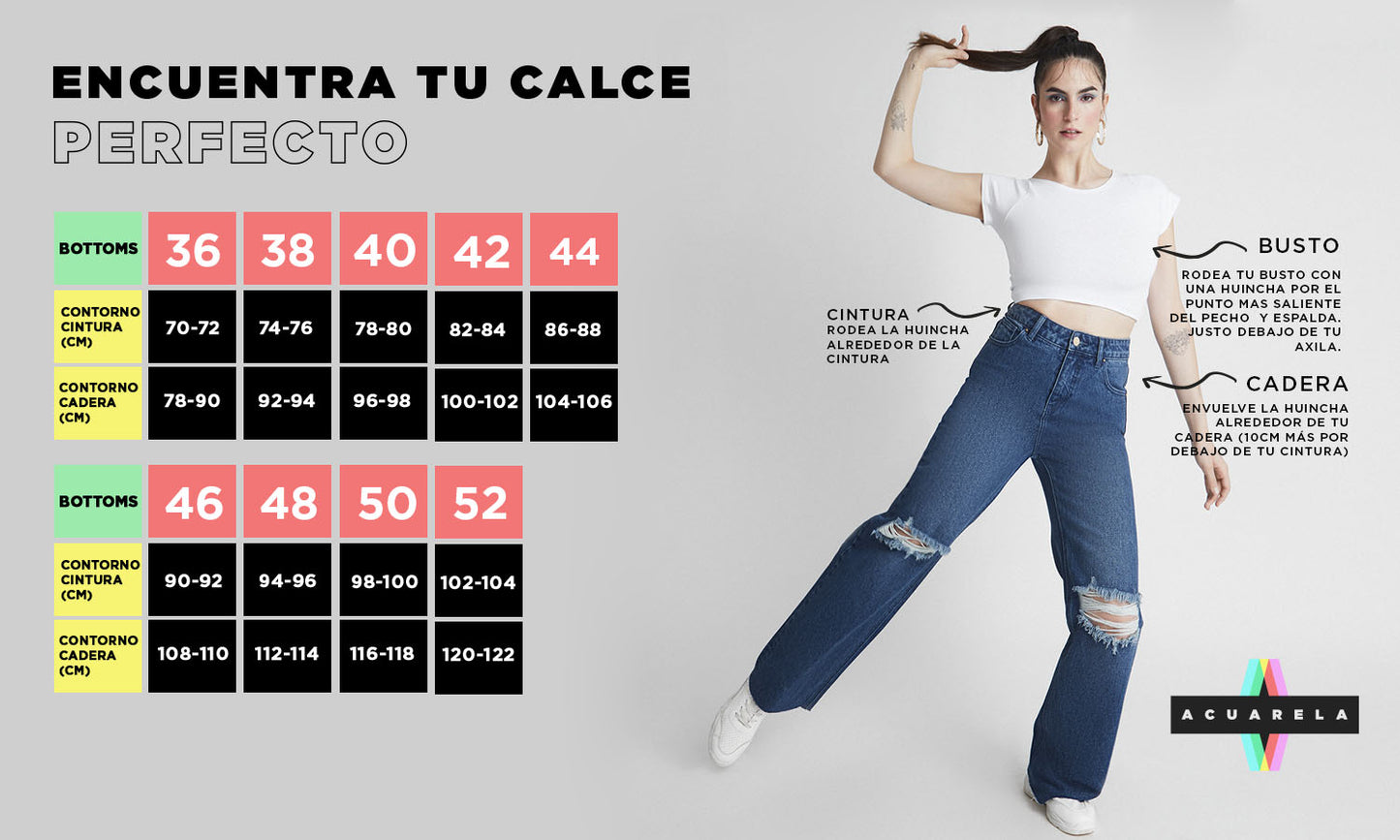 Short mom denim rígido | Acuarela